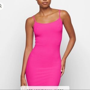 SOFT LOUNGE SLIP SHORT DRESS M Hot Pink